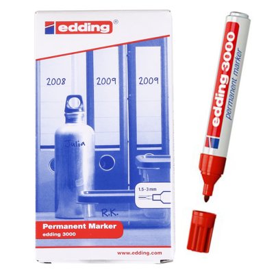 Rotulador permanente Edding 3000 02-rojo 1.5-3mm